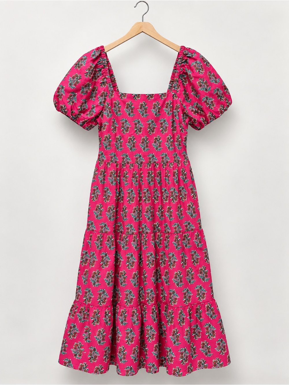 J. Crew Puff-Sleeve Midi Dress (rack)